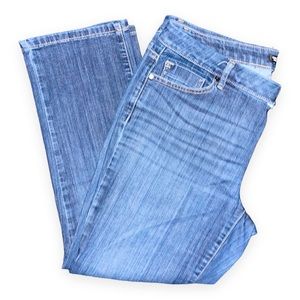 SIMPLY VERA VERAWANG Women’s Designer Blue Denim Jean Capri Size 12